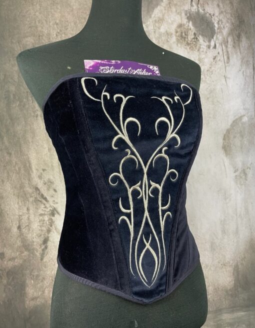 blue winter elven corset